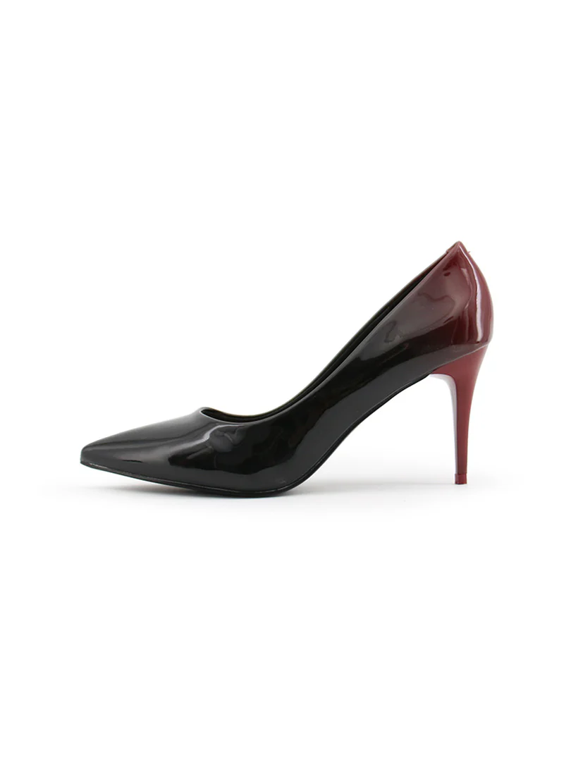 Escarpins bicolores noir