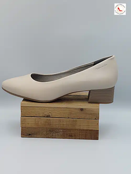 Escarpins Cuir Ivoire Rosé – Image 7