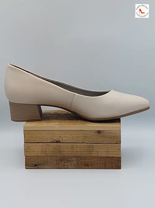 Escarpins Cuir Ivoire Rosé – Image 5