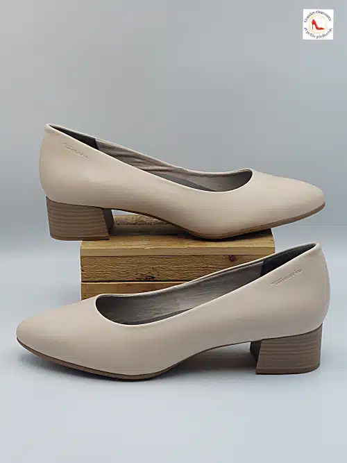 Escarpins Cuir Ivoire Rosé