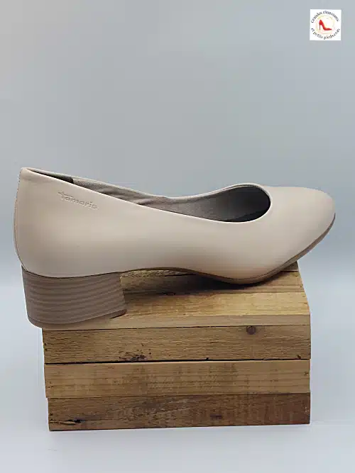 Escarpins Cuir Ivoire Rosé – Image 3