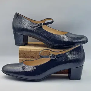 Trotteur Bleu vernis froissé