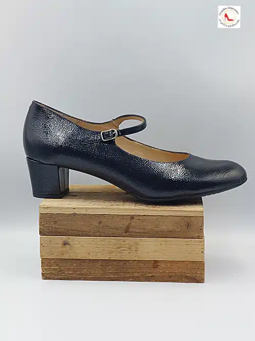 Trotteur Bleu vernis froissé – Image 7