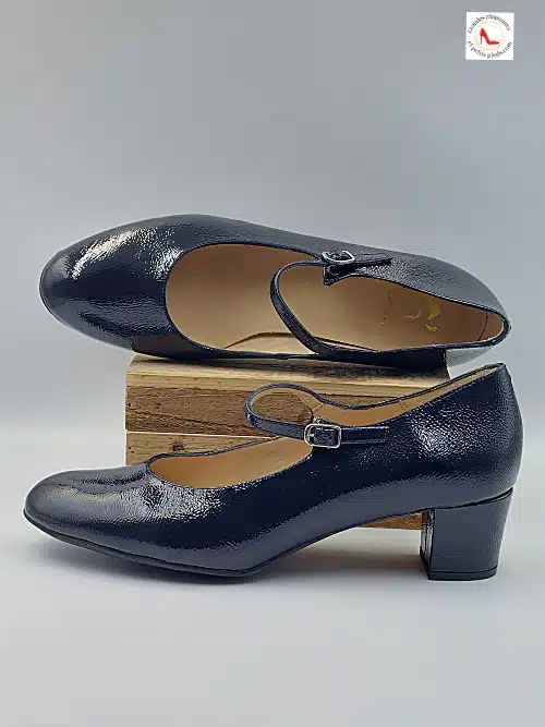 Trotteur Bleu vernis froissé – Image 4