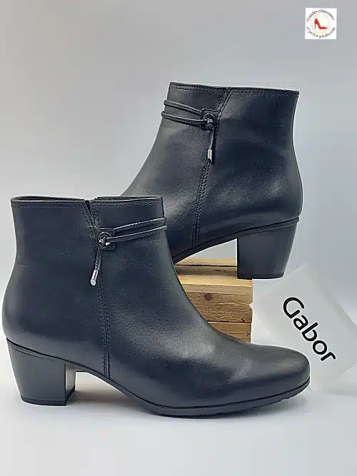 Bottines Noires Cuir Lisse – Image 9