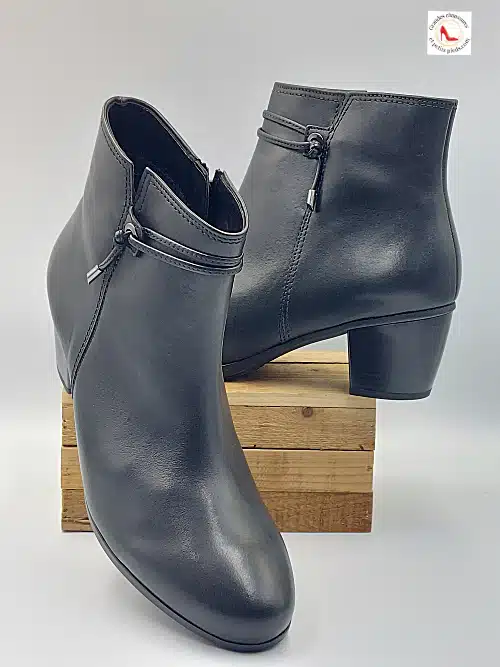 Bottines Noires Cuir Lisse