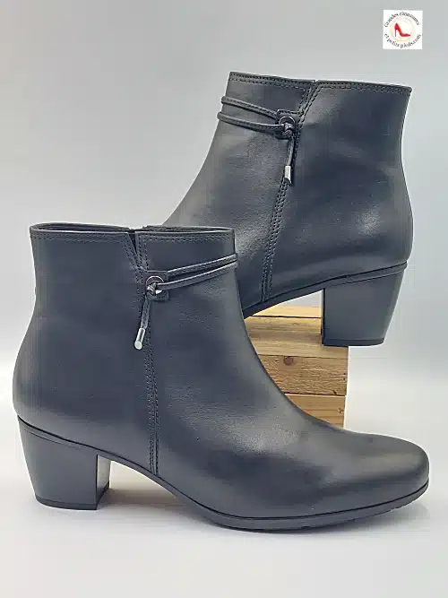 Bottines Noires Cuir Lisse