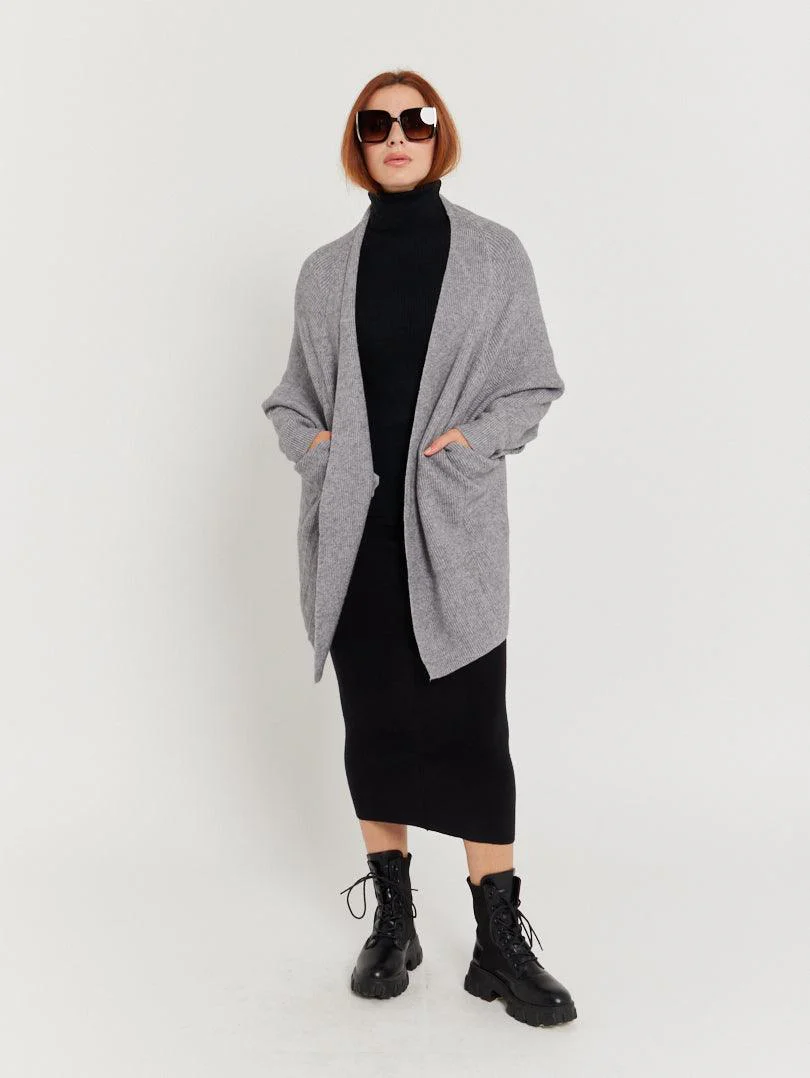 Gilet mi long en maille