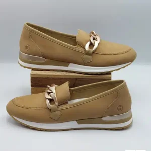 Mocassin Cuir Daim Beige