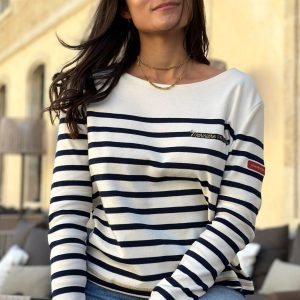 Marinière femme BELINDA ECRU MARINE