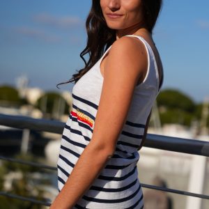 Débardeur rayé femme JULIETTE BLANC/MARINE