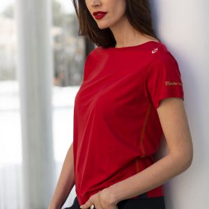 Tee-shirt uni femme POLINE ROUGE
