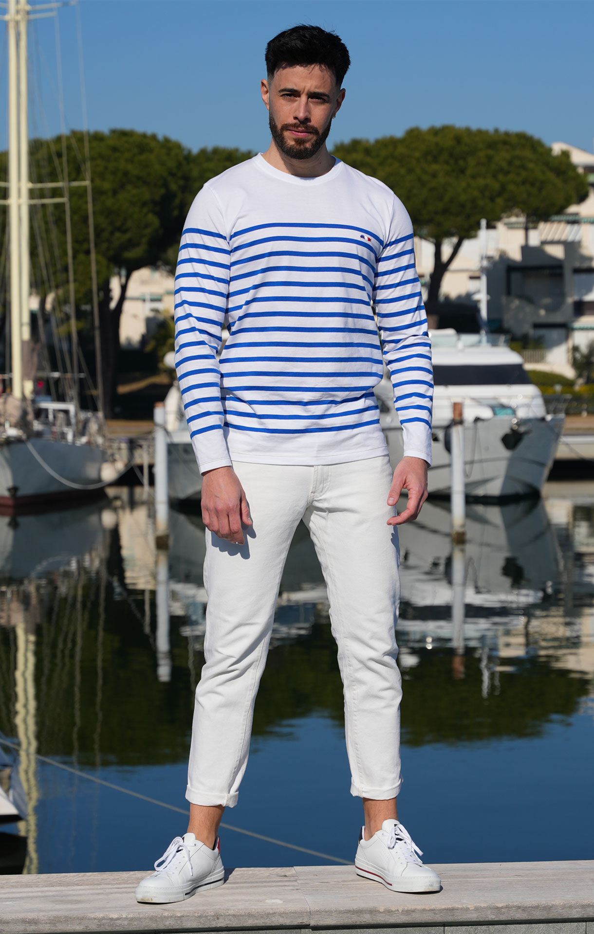 Marinière TIMOTEI BLANC BLEU