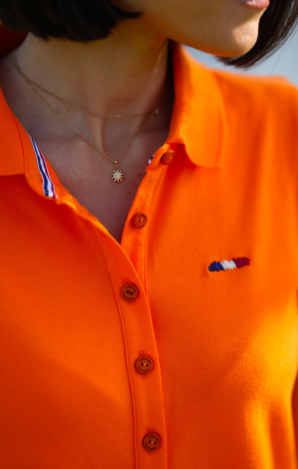 Robe Polo Manches Courtes LAURENCE Orange