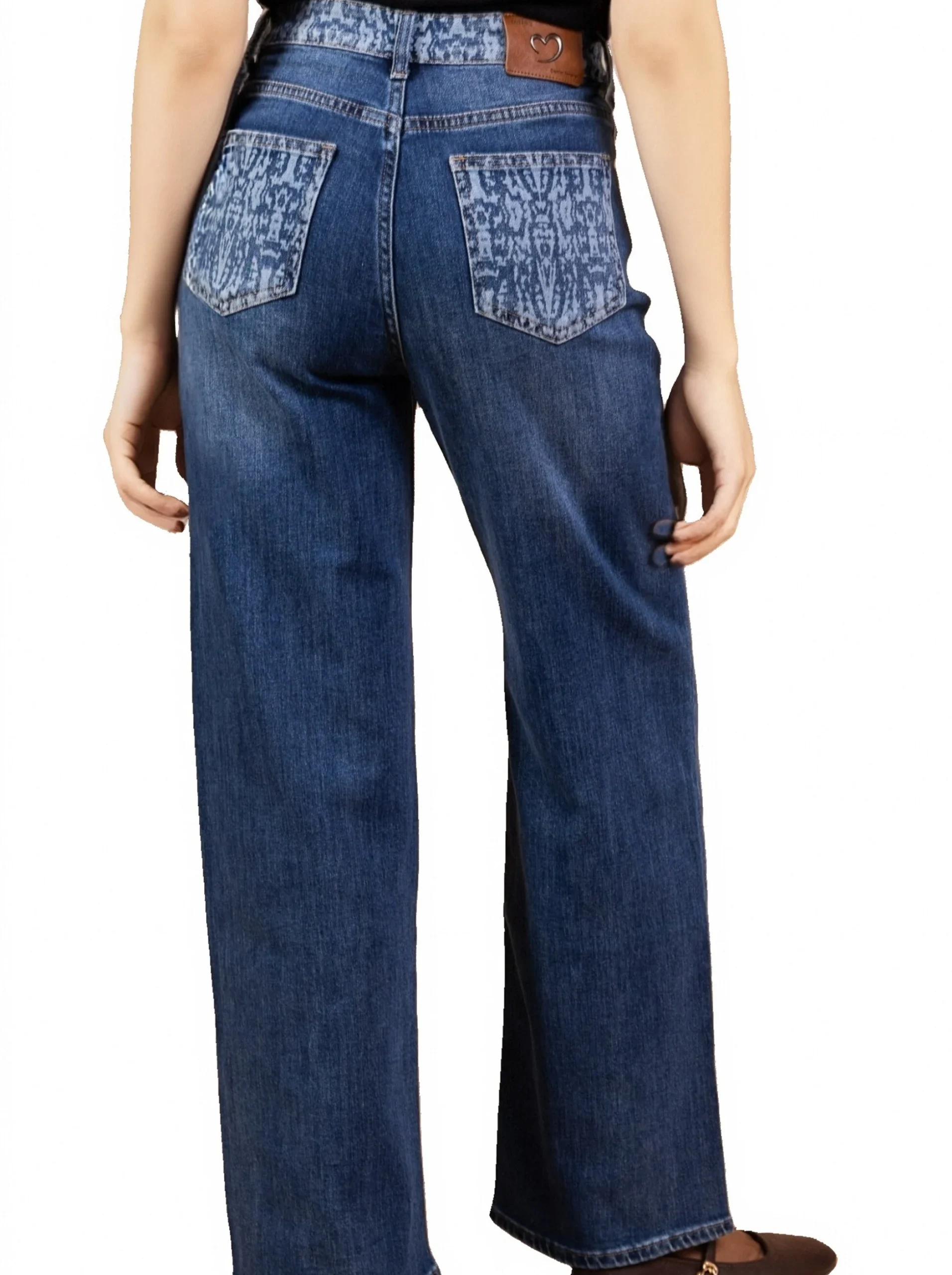 Jean Large Effet Délavé – Style Rétro – Image 3