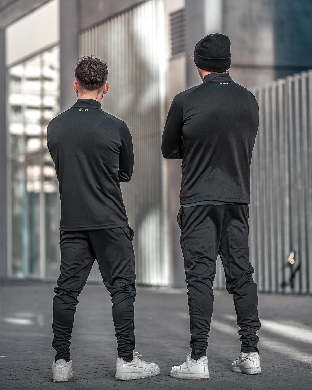 Bas de survêtement polyester pour hommes – Noir