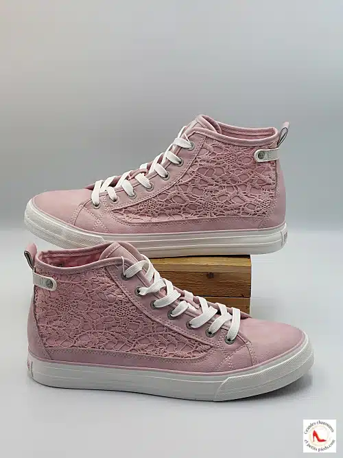 Baskets Dentelle Rose