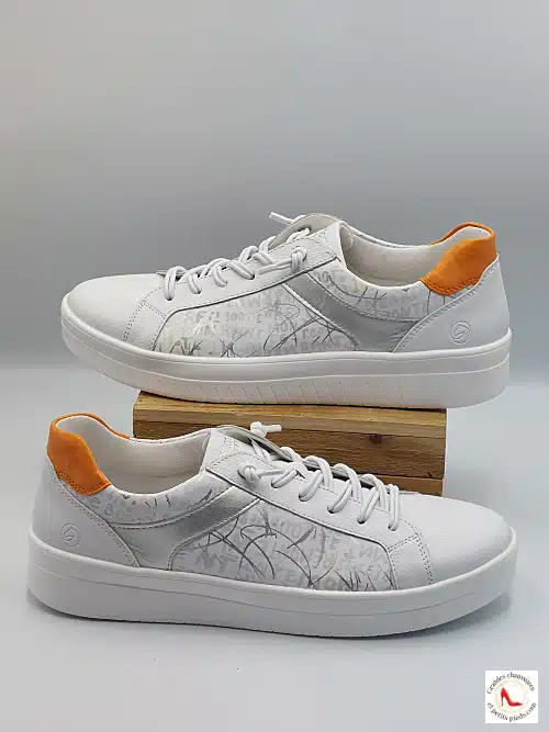 Sneakers Imprimées Cuir