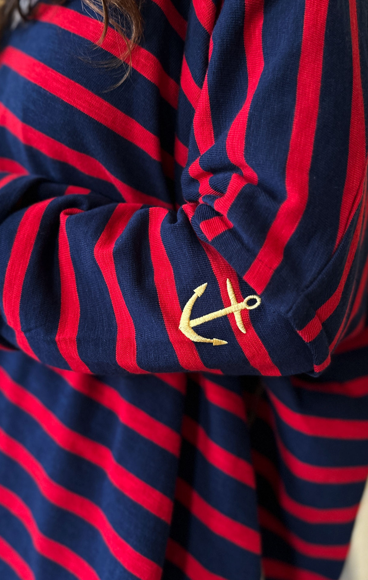 Top oversize CLEM MARINE ROUGE