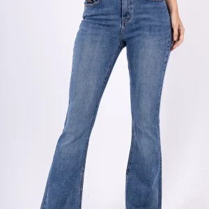 Jean flared fit Taille Haute Silhouette Élancée, Esprit Rétro Ultra Féminin