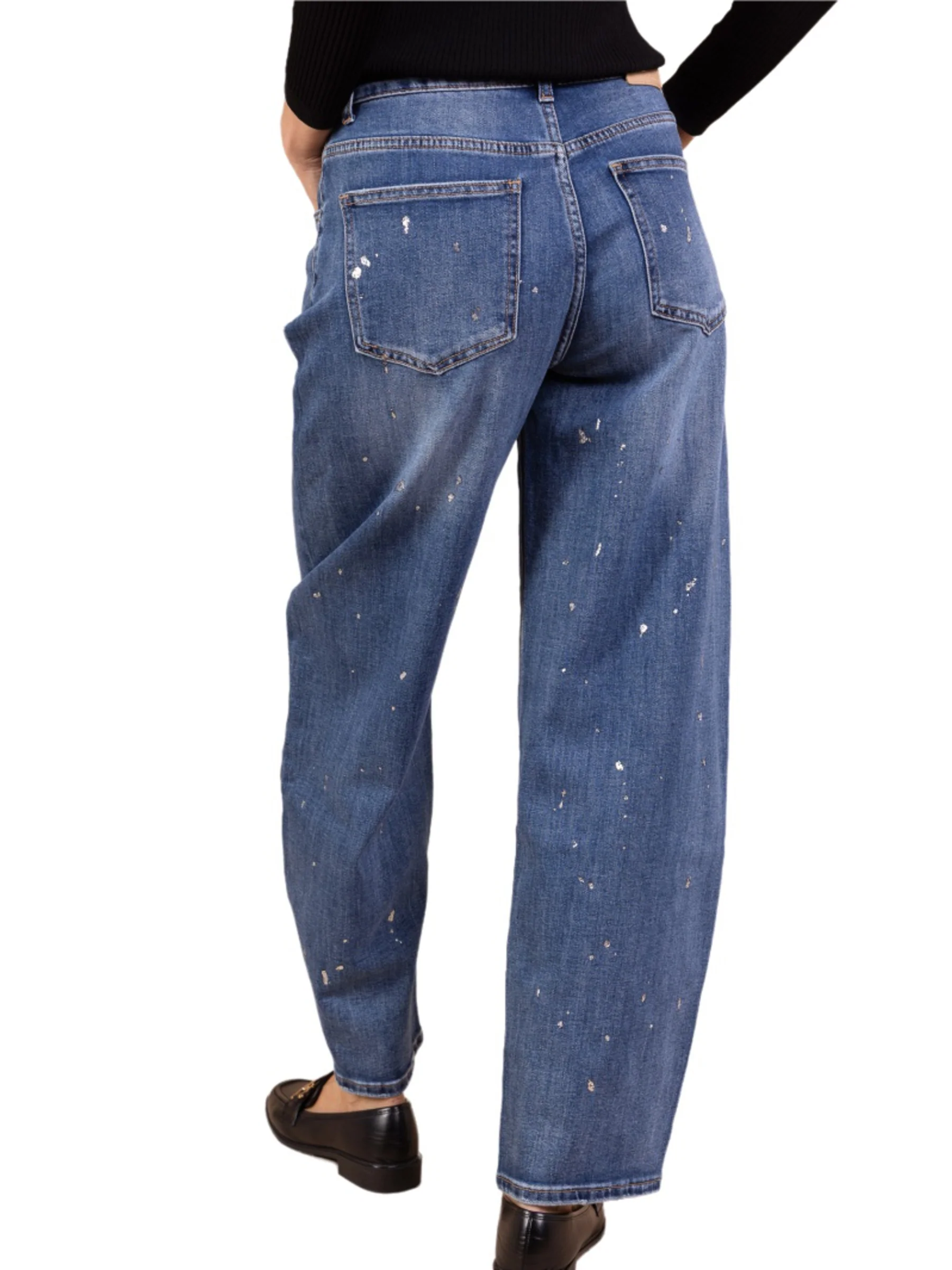 Jean Banana Fit Bleu Scintillant – L’Éclat du Confort Élégant – Image 3