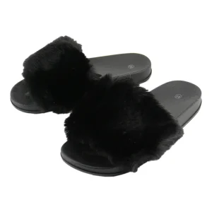Mules en fausse fourrure