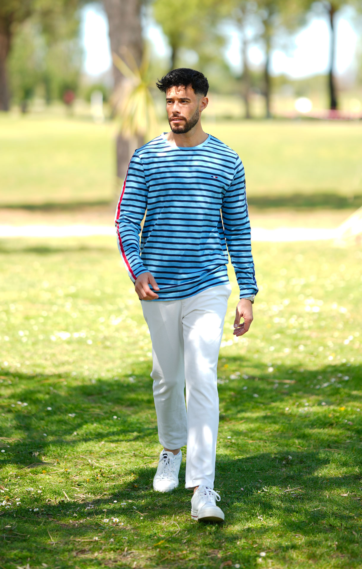 T-Shirt Manches Longues ARMAND Bleu Azur