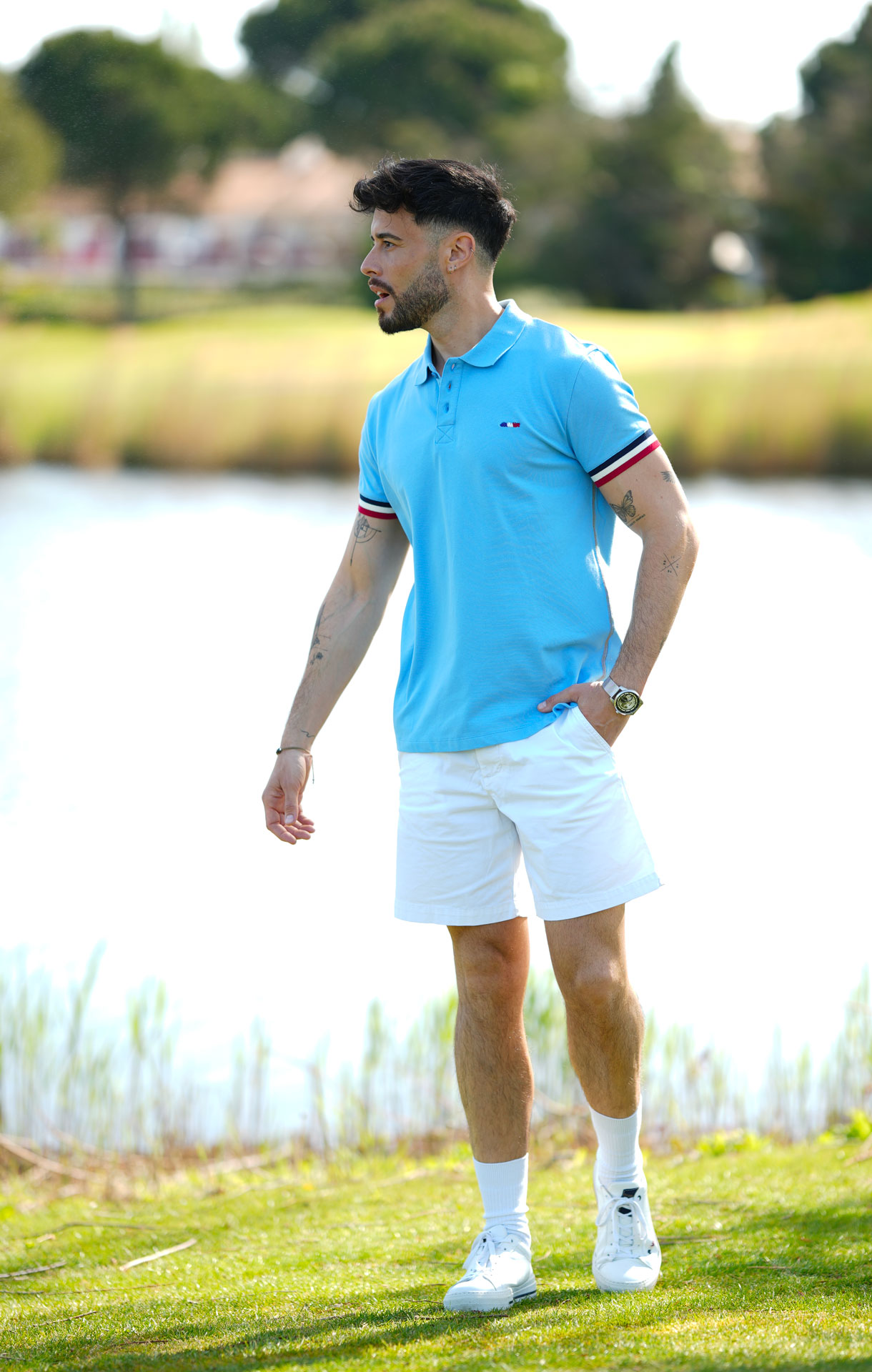 Polo HUMBERT Bleu Azur
