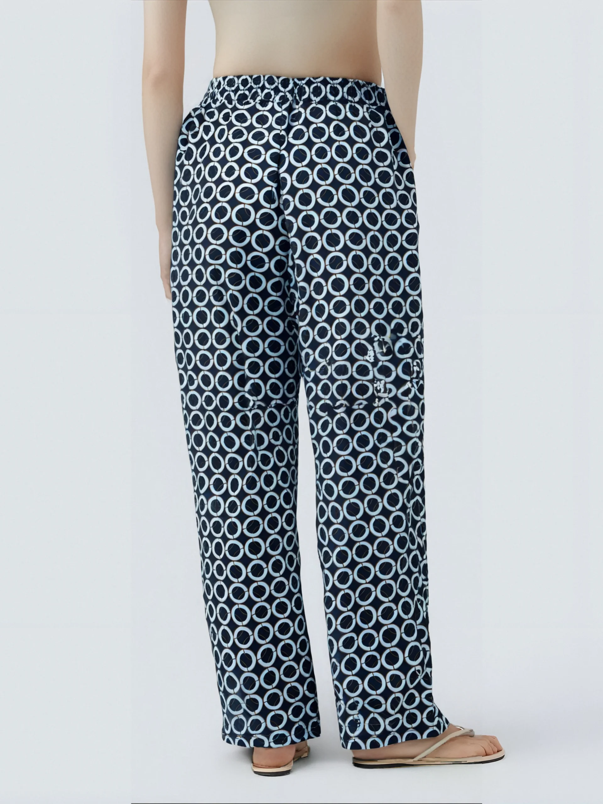 Pantalon Fluide à Motif Géométrique – Image 7