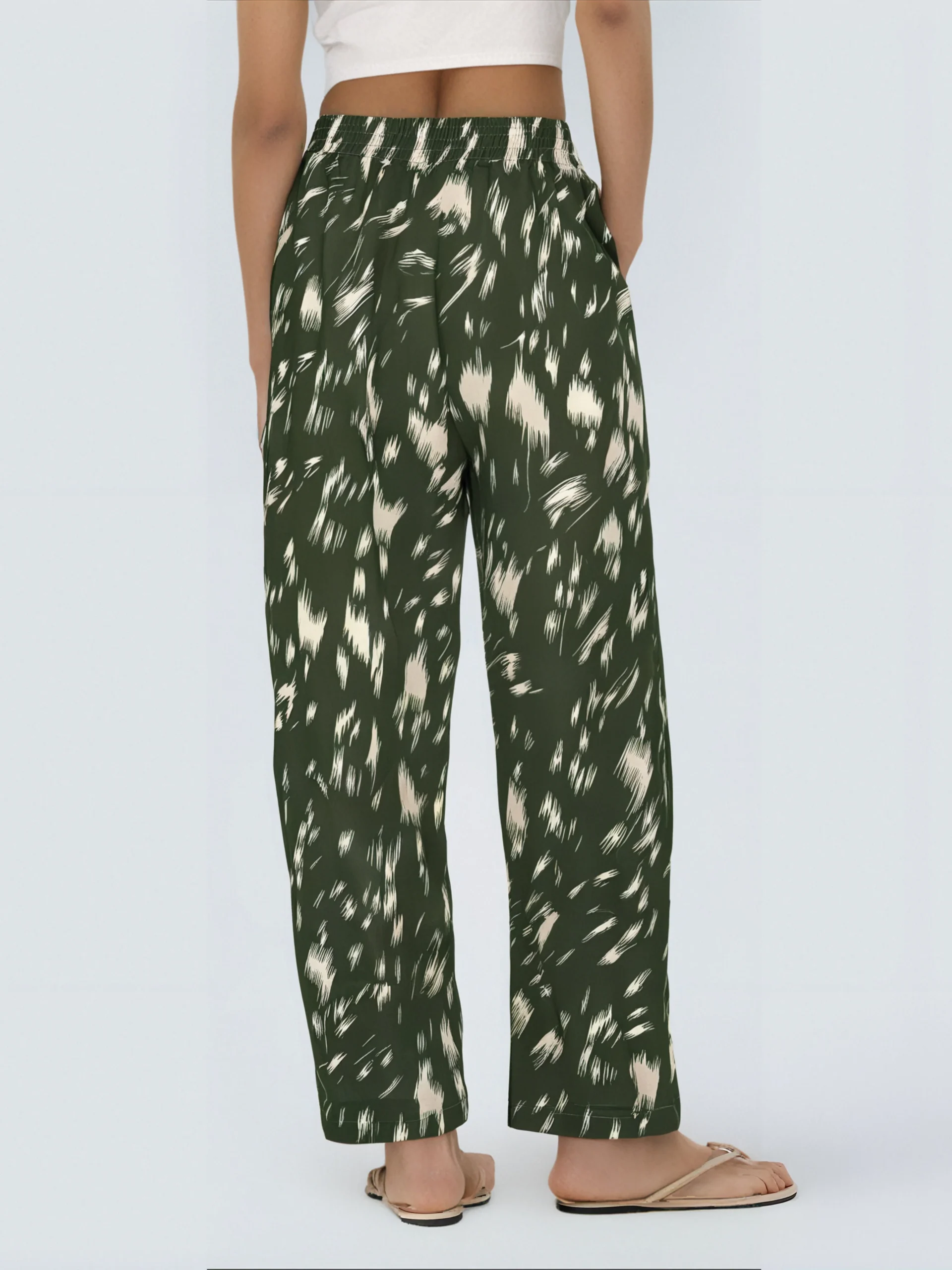 Pantalon Décontracté Imprimé Abstrait – Image 3