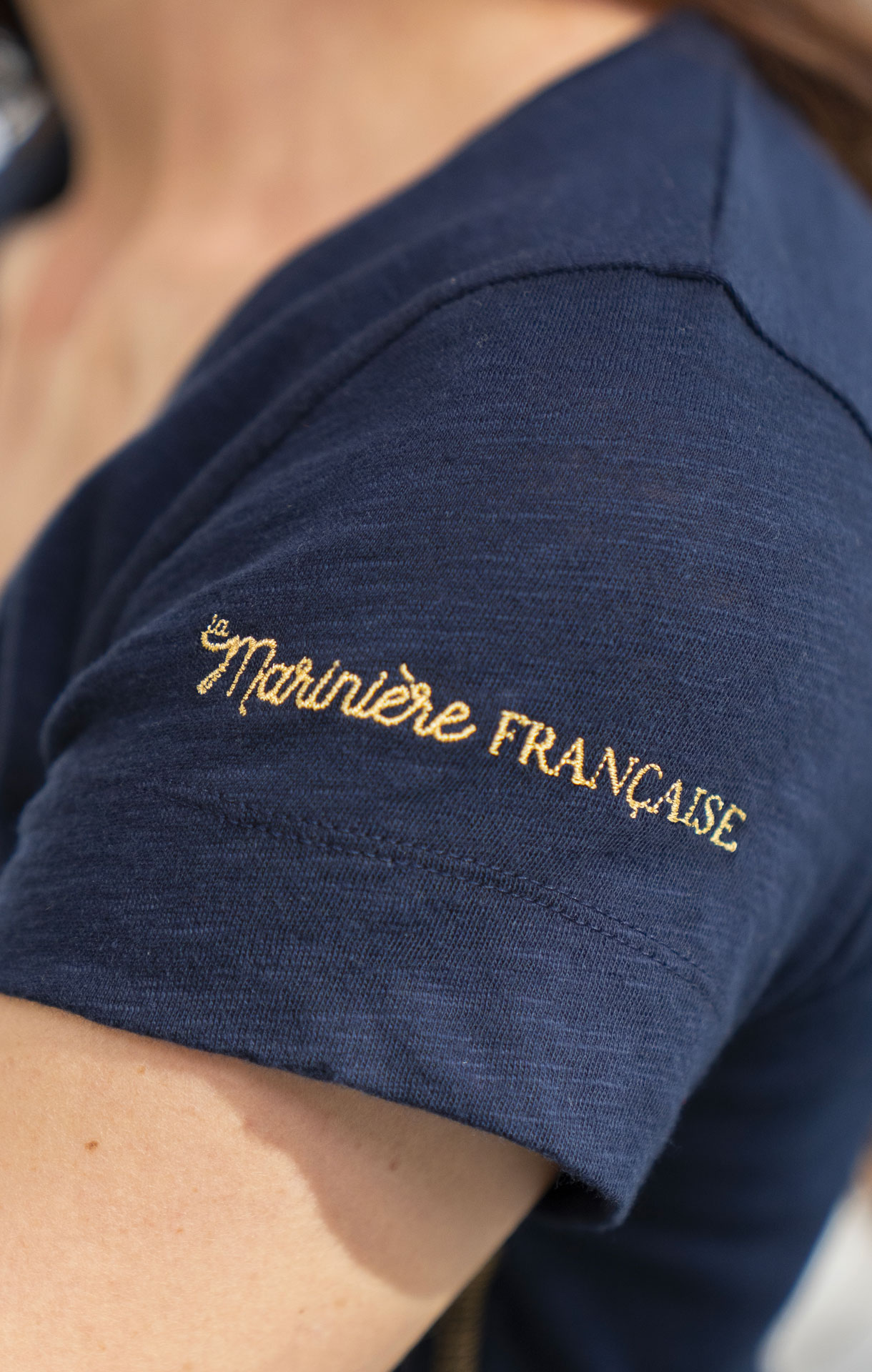 Tee-shirt col V femme AUDREY MARINE – Image 5
