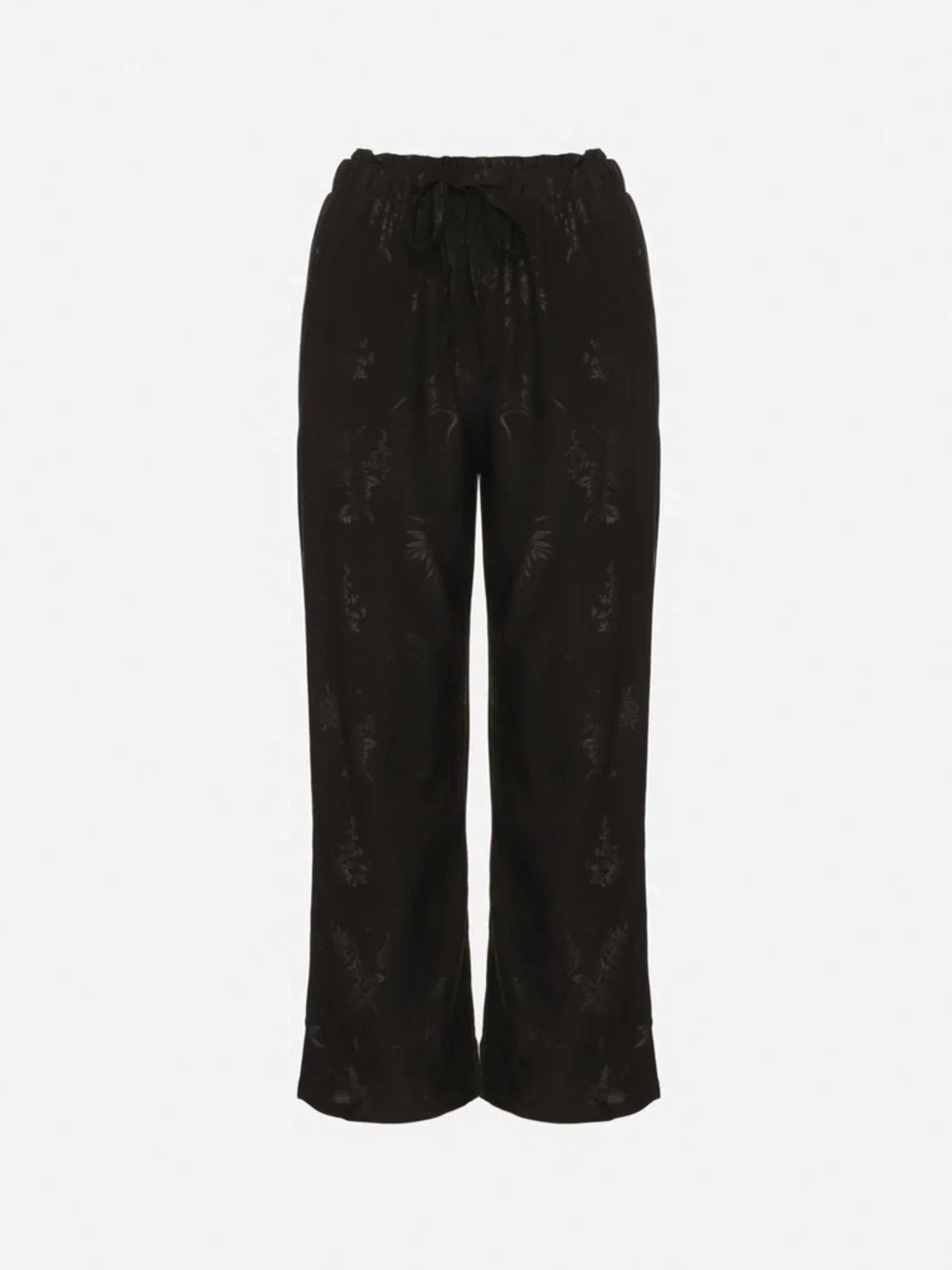 Pantalon droit en tissu doux imprimé ton sur ton – Image 7