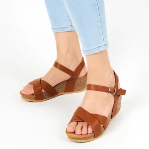 Sandales compensée nu pied