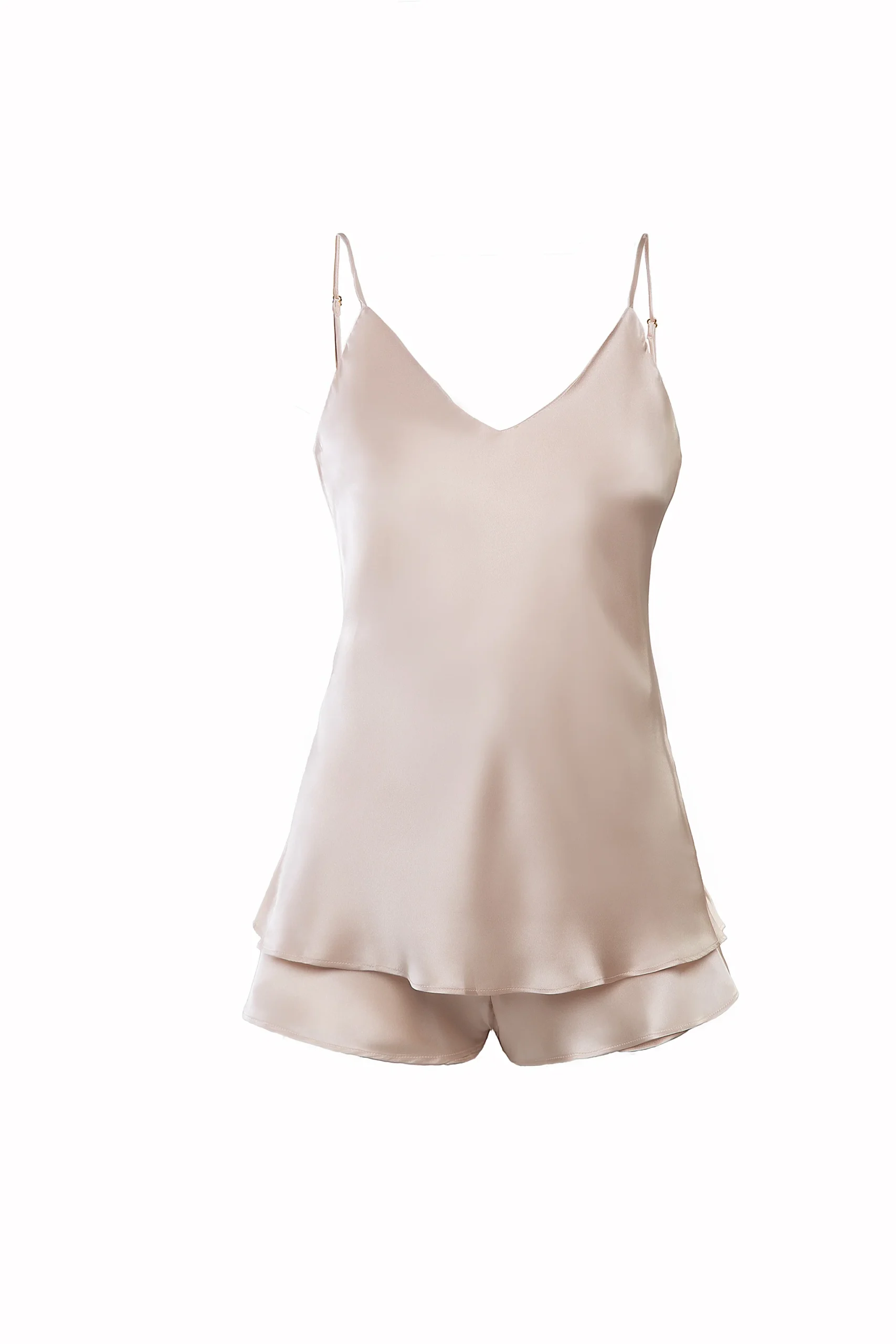 UNIS Shorty en 100% soie Champagne 16 mommes