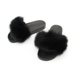 Claquettes fausse fourrure