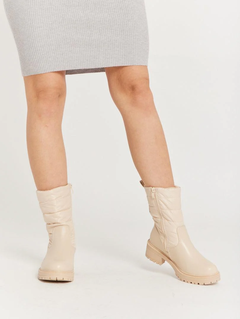 Bottines matelassées effet doudoune
