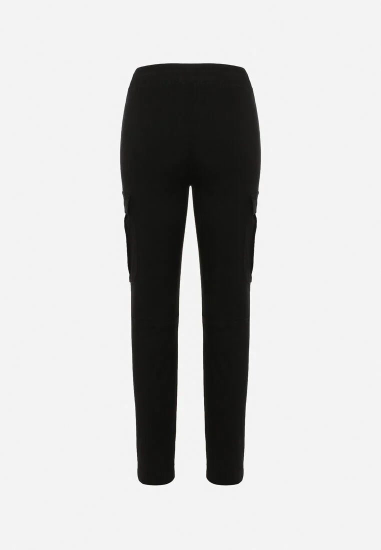 Pantalon de combat en coton noir avec cordon de serrage – Image 7