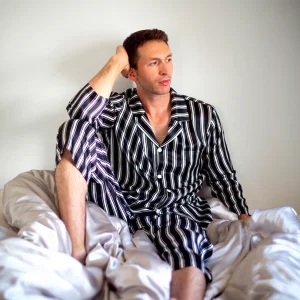 Pantalon de pyjama homme en soie 19 mommes LIBERTE