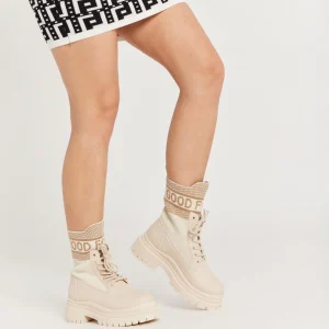 Bottines chaussettes bicolores