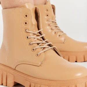 Bottines militaires en simili cuir