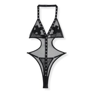 Body en maille résille transparente