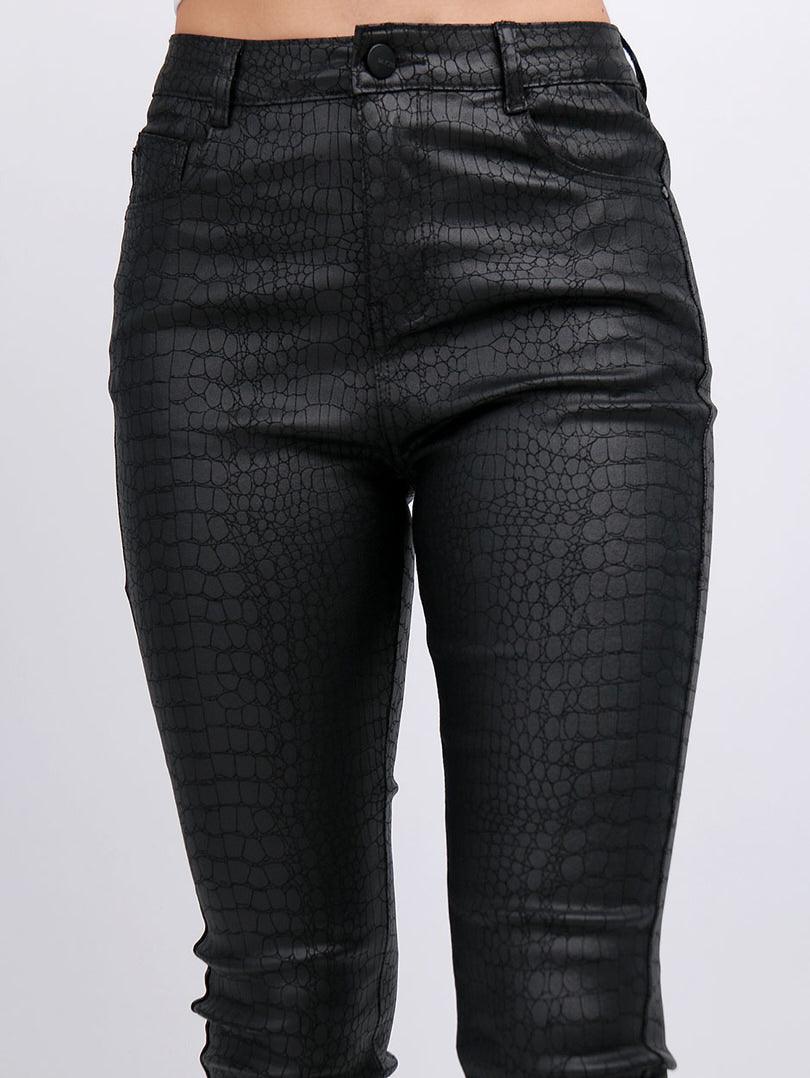 Pantalon simili croco