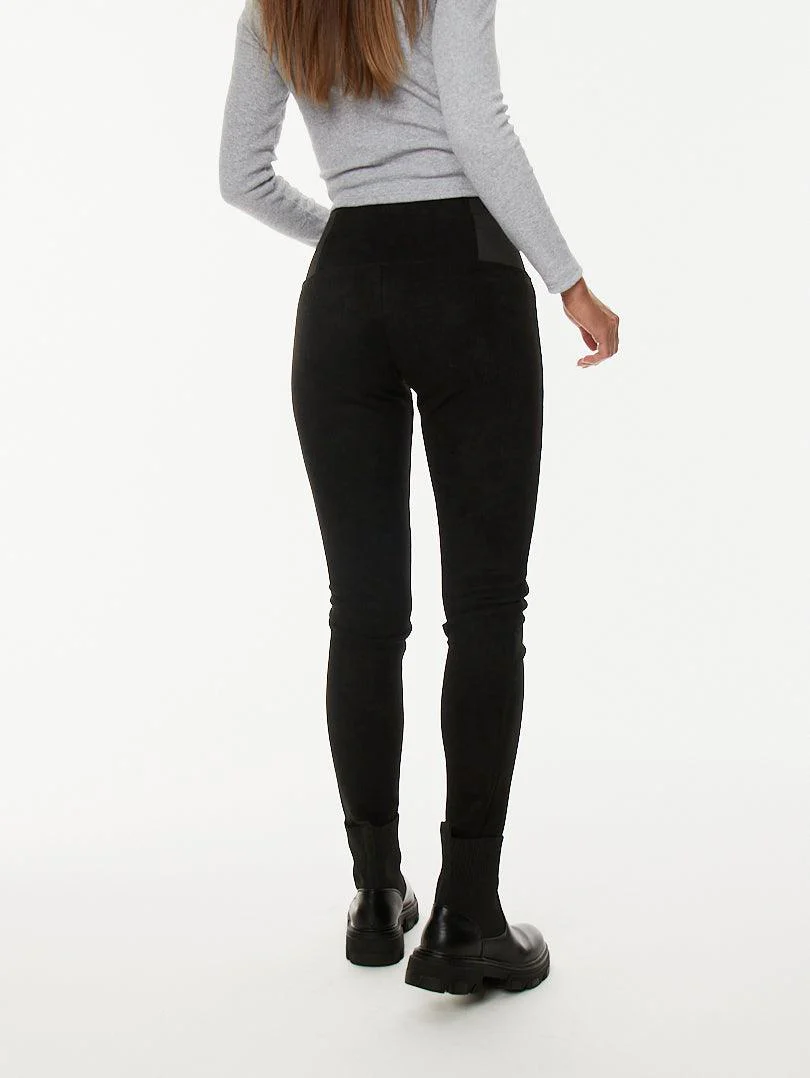 Pantalon style cavalier en velours