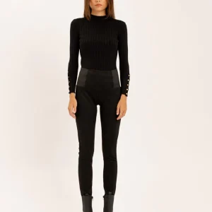 Legging taille haute moulante en velours