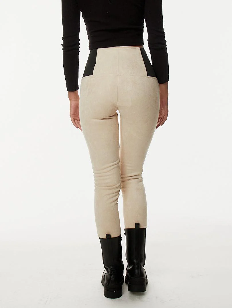 Pantalon style cavalier en velours