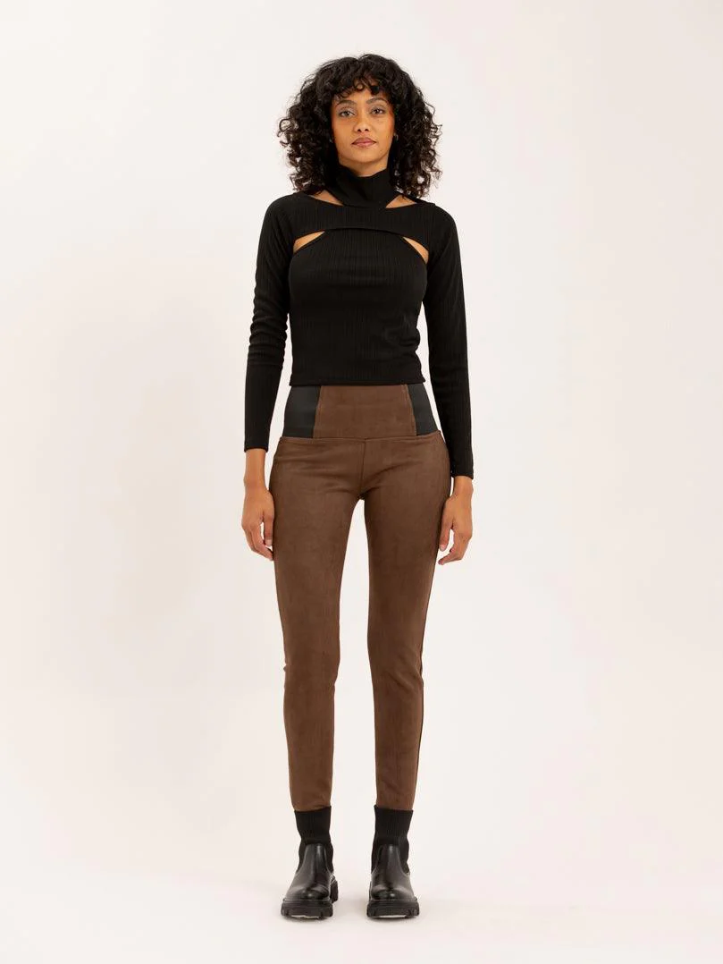 Legging taille haute moulante en velours – Image 5
