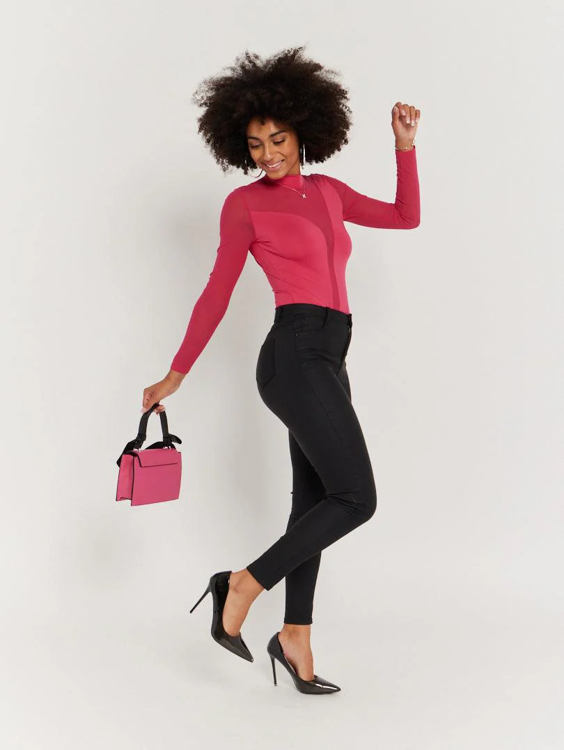 Pantalon skinny en toile enduite camel – Image 5