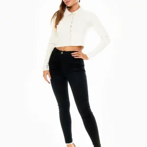 Jean skinny mid waist Noir