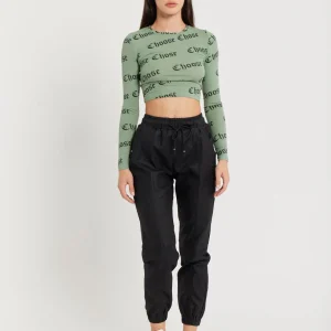 Pantalon jogging en toile enduite Noir