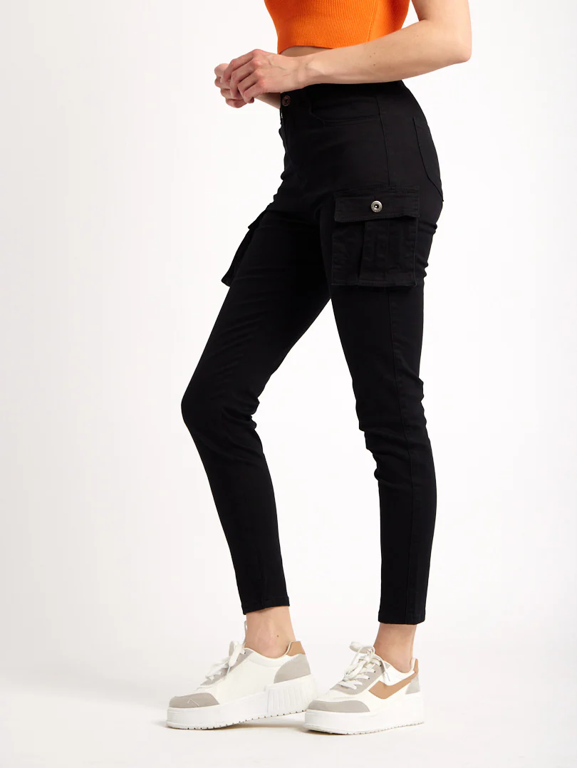 Pantalon cargo skinny avec poches à rabat – Image 3